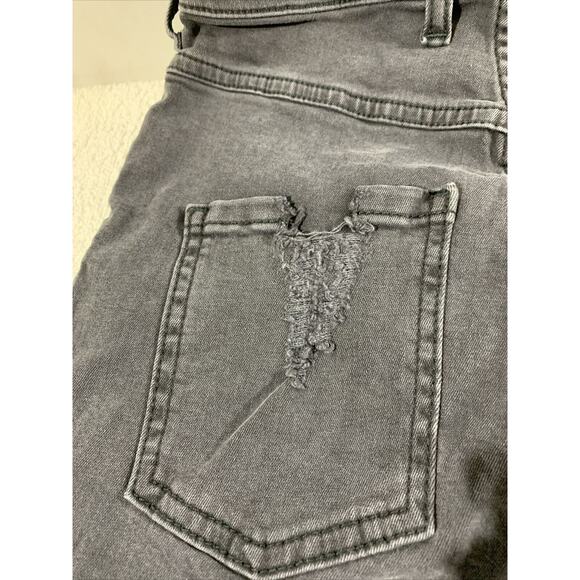 Ser.O.Ya Maya High Rise Skinny Jeans Black Size 25 Raw Hem Stretchy - Picture 5 of 7